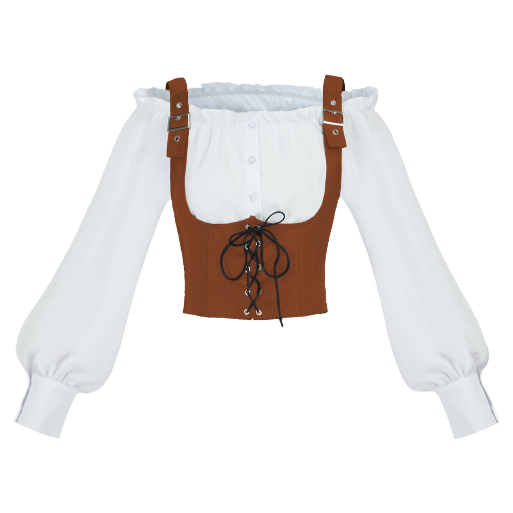 Blouses - Retro Western-stijl damesblouse suède vest met
