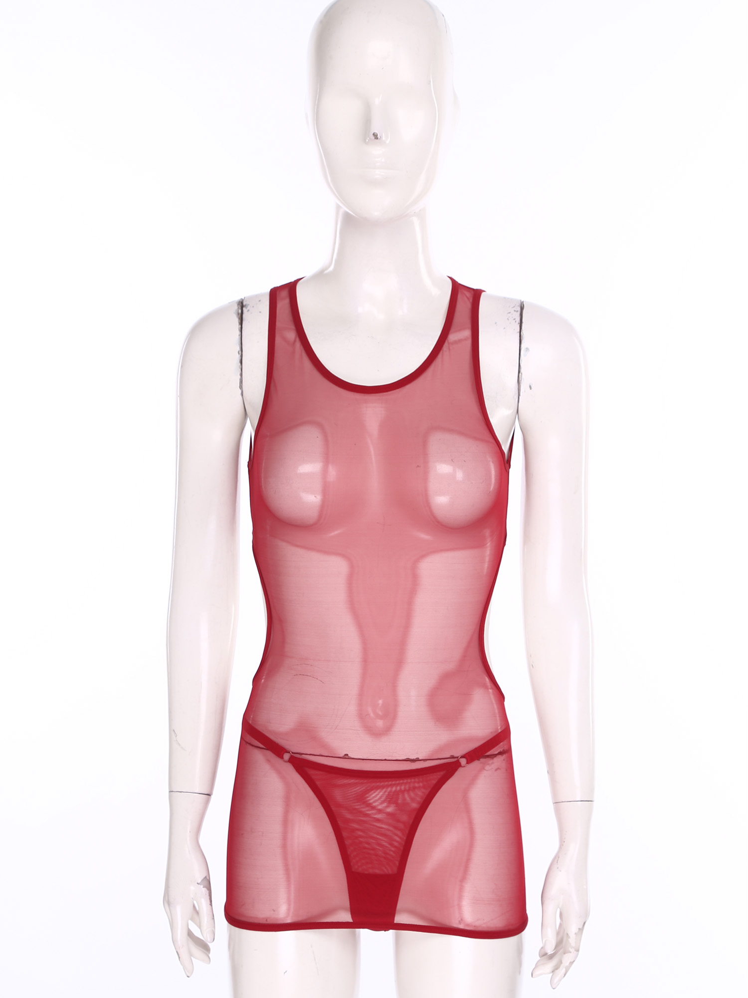 Vrouwen sexy pure mesh mini-ju - Sexy Mesh Sheer Bodycon Dress recensie en prijs