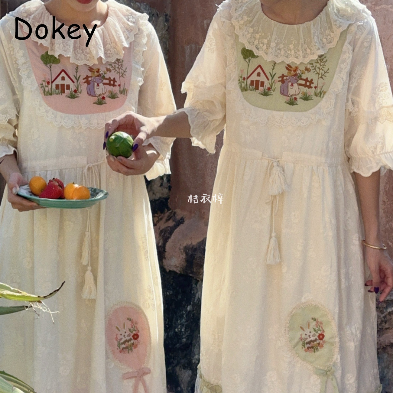 Vintage borduurwerk bloemenfee - French Vintage Floral Midi Dress recensie en prijs