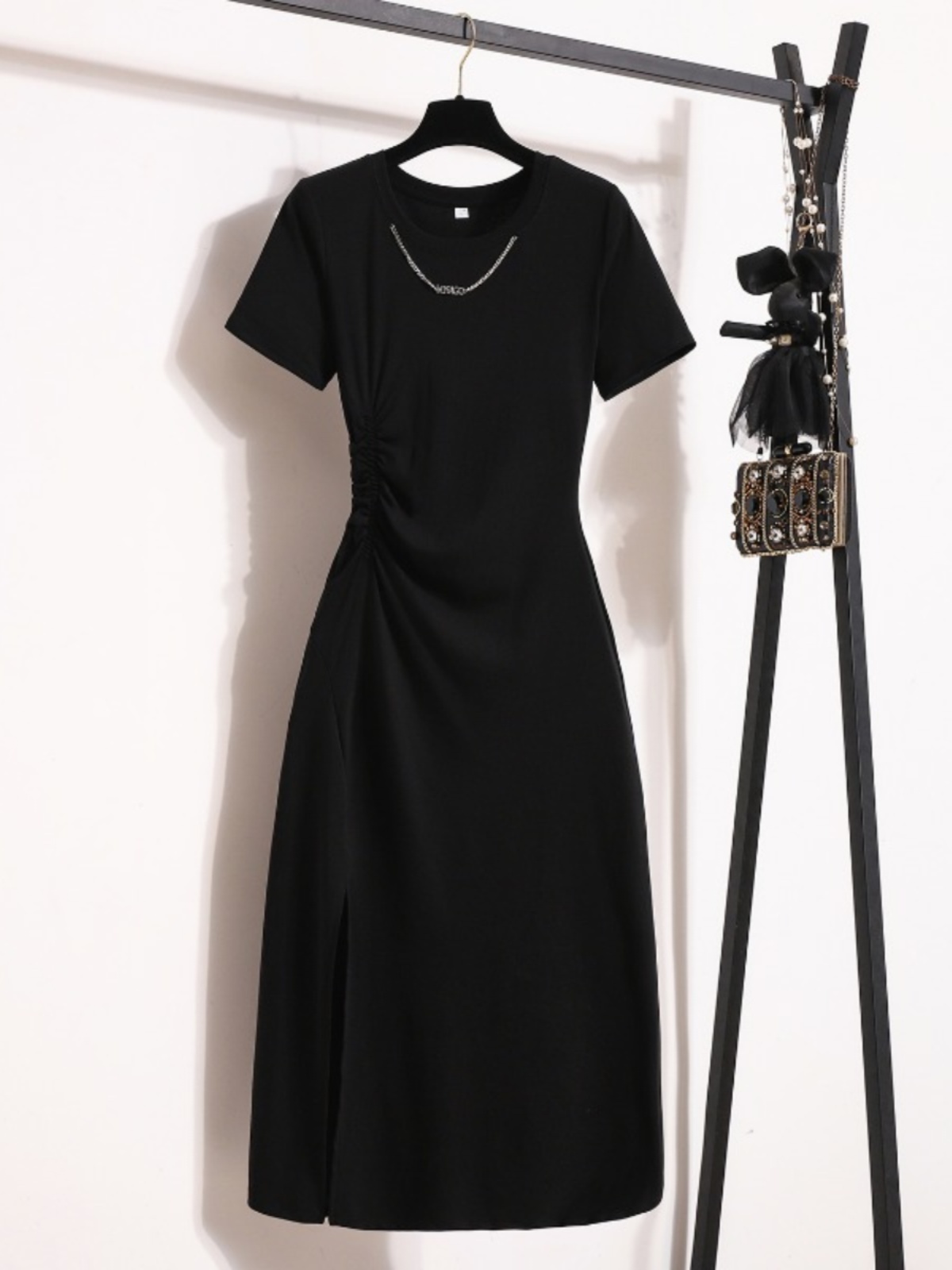 Casual elegante jurk met korte - Korean Style A Line Shirt Dress recensie en prijs