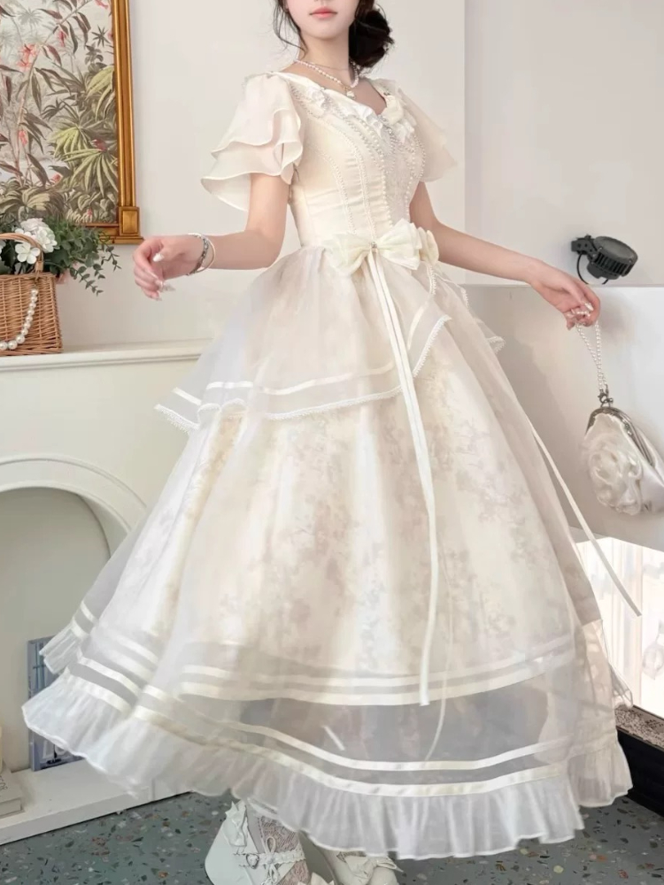 Bosstijl Zoete Vintage Boog On - French Vintage Floral Midi Dress recensie en prijs