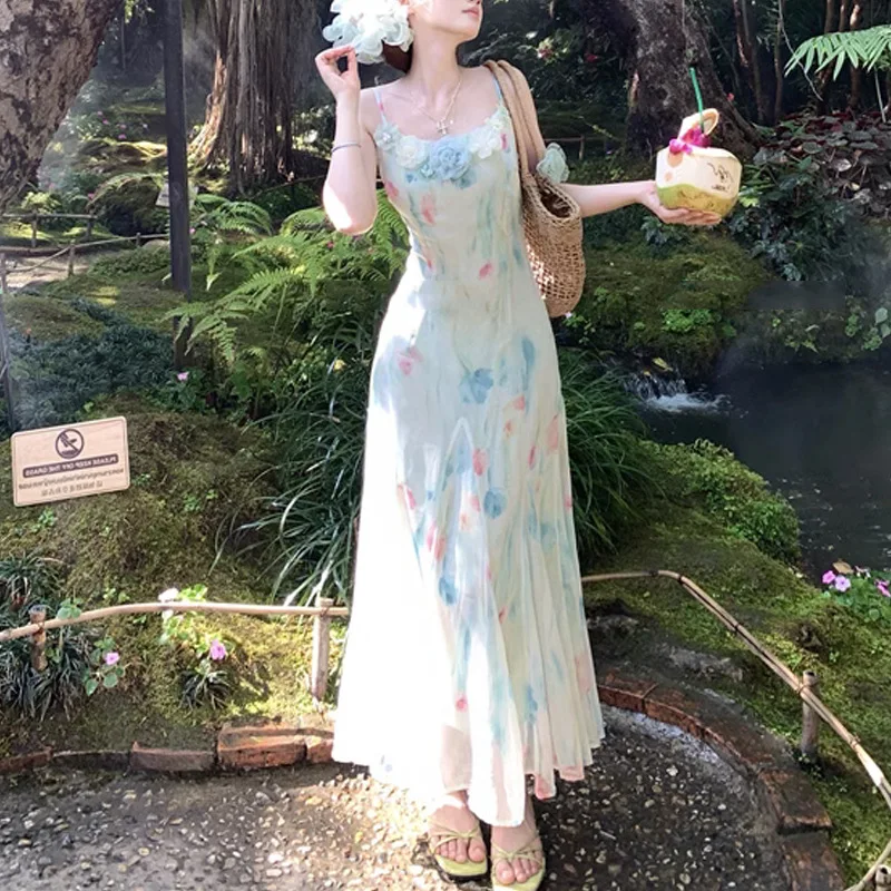 Kawaii Zoete Y2k Japanse Midi  - French Vintage Floral Midi Dress recensie en prijs