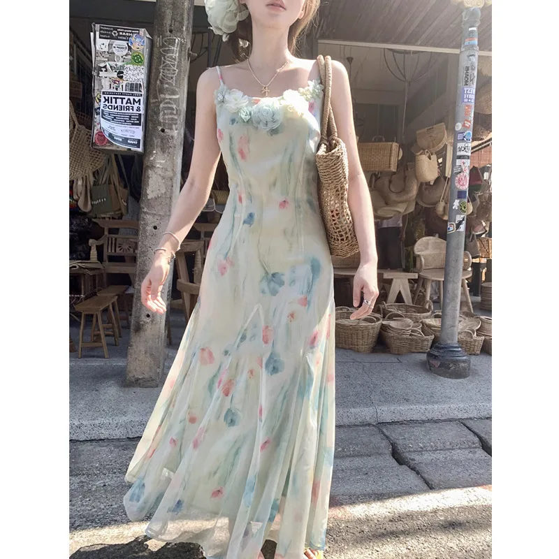 Kawaii Zoete Y2k Japanse Midi  - French Vintage Floral Midi Dress recensie en prijs