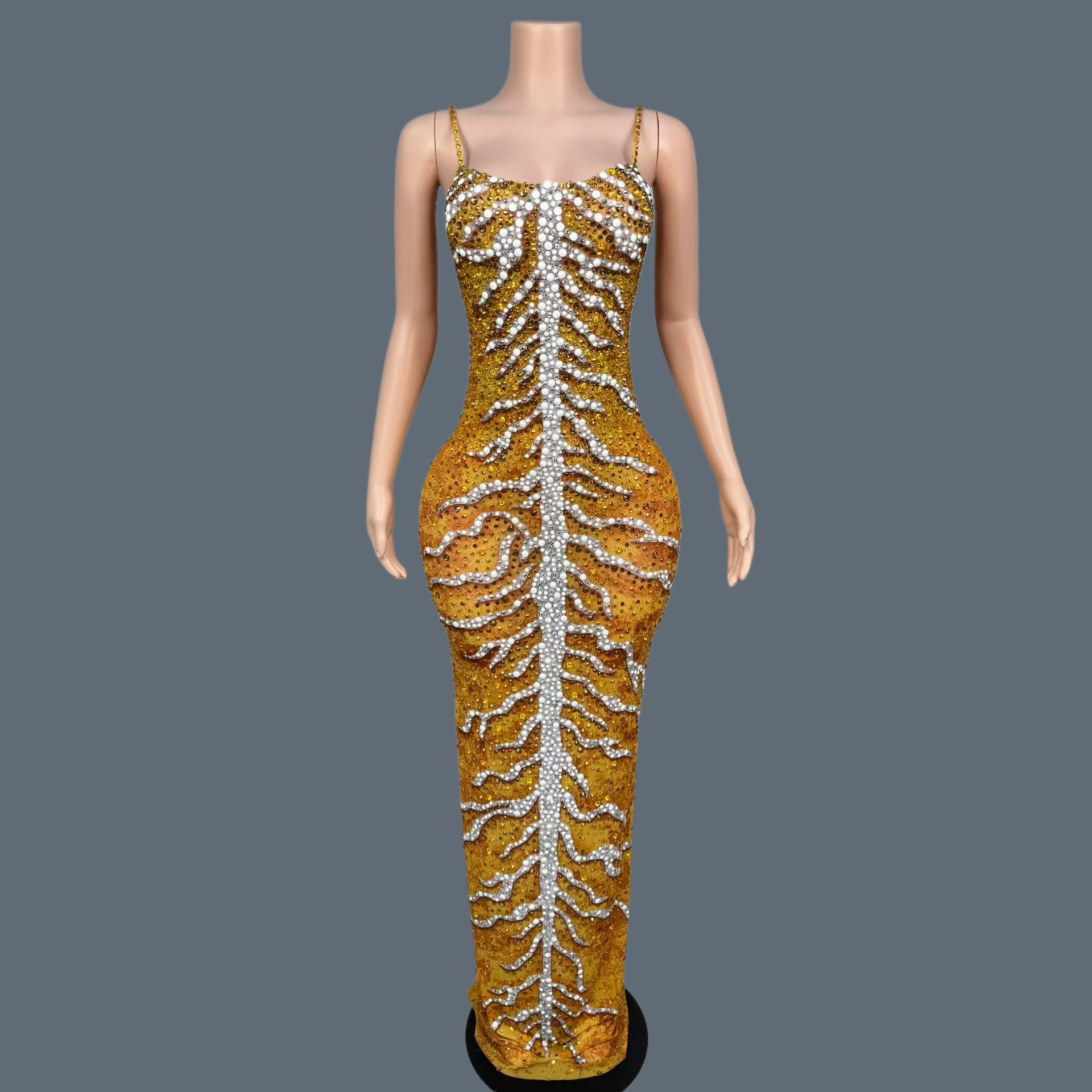 Luxe strass-glanzende spandex  - Sparkly Rhinestone Club Party Dress recensie en prijs