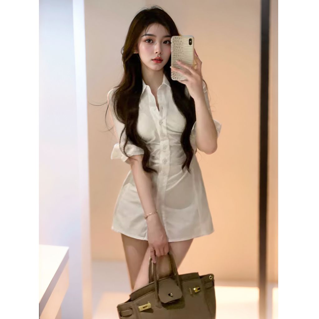 Pure Desire Koreaanse stijl, s - Korean Style A Line Shirt Dress recensie en prijs